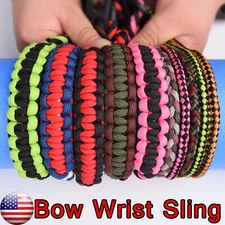 Archery Bow Wrist Sling Strap Braided Compound Bow Adjustable Paracord Colorful