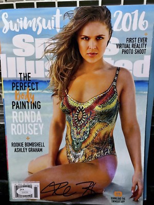 ロンダ・ラヴジー　直筆サイン入り　本 RONDA ROUSEY SIGNED AUTOGRAPHED SPORTS ILLUSTRATED SWIMSUIT