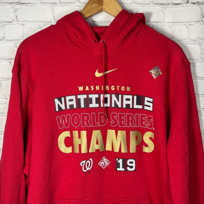 red nike hoodie champs