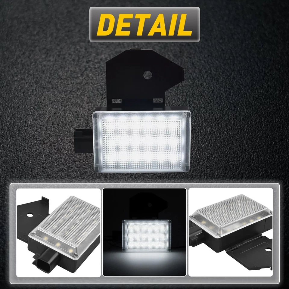 Luz LED de cortesía blanca debajo del capó del motor para Dodge Ram Jeep Chrysler C Foto 3 de 4