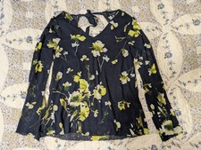 Ellen Tracy Womens M Navy Green White Floral ...