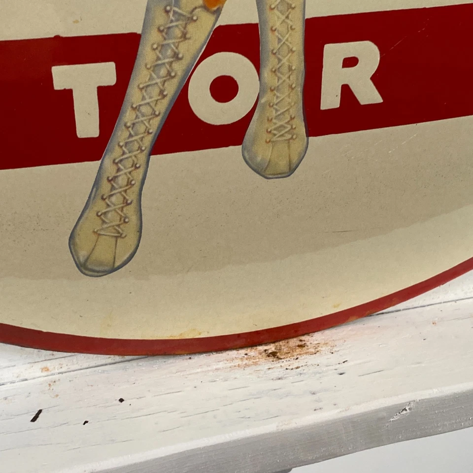 Veedol Enamel Sign - Ø 50cm (19.7") - Nice Motor Oil Collector Advertising Decor - Image 4 of 4