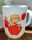 “Apple Dumpling” Milk Glass Mug Cup. Anchor Hocking Vintage 80s