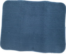 Textured Microfiber Kitchen Dish Drying Mat 15"x20" SOLID BLUISH COLOR, Adrian