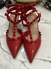 Valentino Garavani Women Rockstud Ankle Strap Pumps Tonal Studs