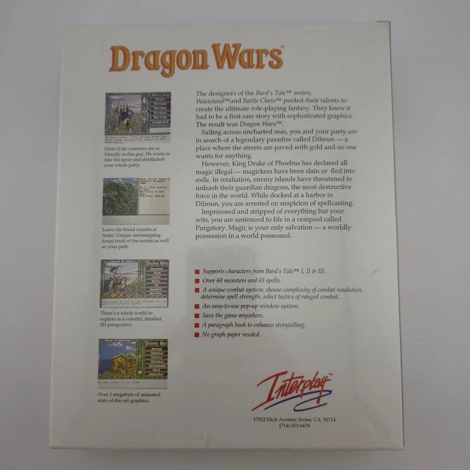 Dragon Wars, 1989, Big Box, New & Sealed - Image 3 of 4