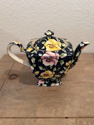 Royal Winton Grimwades Floral  MAY FESTIVAL, COBALT BLUE Tea Pot Display Only
