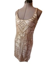 Adrianna Papell NWT Ivory Beaded/Sequin Tank Dress Size 2