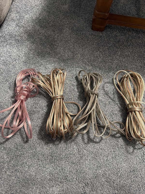 ASSORTED MISC AUDIO ELECTRONIC SPEAKER WIRE LOT OF 4  MONSTER & MISC BRANDS