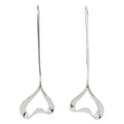 Tiffany & Co. SV925 Silver Open Heart Drop Pierced Earrings Excellent S2179