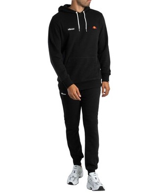 Ellesse Men's Traccota Pullover Hood Tracksuit, Black