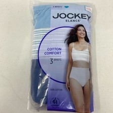 Jockey Elance Women s Cotton Briefs 3-Pack, Marina Blue Mix, Size 10 3XL