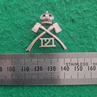 WW1 British Colonial Indian Army 121st Infantry Pioneers Silver Cap Badge Bombay