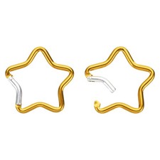 2pcs Star Shape Snap Hook Aluminum Alloy Star-Shaped Keychain Clip Golden