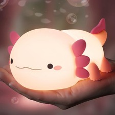 Axolotl Night Light for Kids, Cute Axolotl Lamp Silicone Baby Nursery Night L...