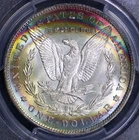 1885-O RAINBOW MORGAN SILVER DOLLAR PCGS MS65~COLORFUL OBVERSE & REVERSE TONING*
