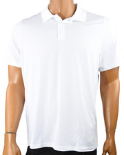 Reebok WOR Polo Men's Shirt New L White Short Sleeve Collared Button Up Solid