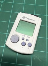 Authentic Sega Dreamcast White VMU Visual Memory Card Unit Good Condition