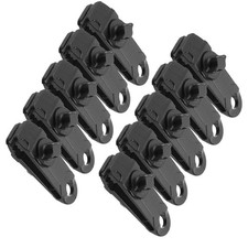 10 x Heavy Duty Reusable Tent Tarp Tarpaulin Clips Clamps Buckle Camping Tools e