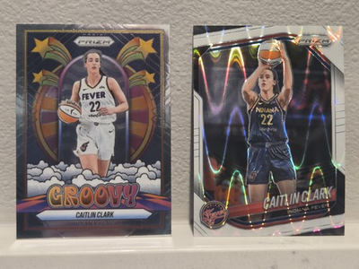 #ad 2025 Prizm WNBA Caitlin Clark White Seismic Prizm #22 Groovy Indiana Fever $49.99