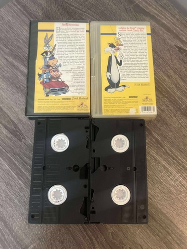 PORKY! & TWEETY AND SYLVESTER CARTOON MOVIESTARS VINTAGE VHS CLAMSHEEL MOVIE LOT - Picture 2 of 2