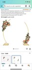 Metal Open Arch Backdrop Stand,Set of 2 Gold Curved Arch