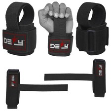 DEFY SPORTS  Weight Lifting Power Straps Wrist Support Black