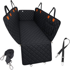 Dog Car Seat Cover  Hard Bottom Pet Car Back Seat Extender Hammock Waterproof