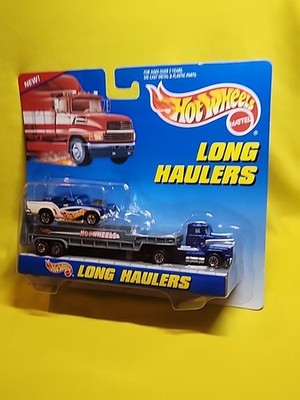 Hot Wheels Long Haulers Race Car Dragster Racing Team Semi Trailer Truck (A2)