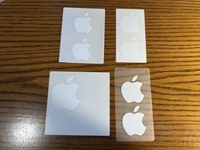 Apple Sticker Decal Vinyl Lot White Large  Medium New Unused