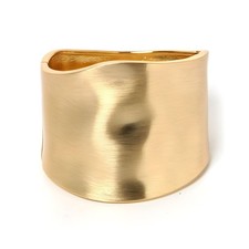 Wide Cuff Chunky Gold-Plated Bracelets for Women Open Cuff Bangles Adjustab - 03