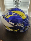 Puka Nacua Signed & Inscribed LA Rams/BYU Ripped Custom Painted Speedflex Helmet