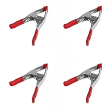 Set of 4-9-Inch Metal Spring Clamp with Red Tip