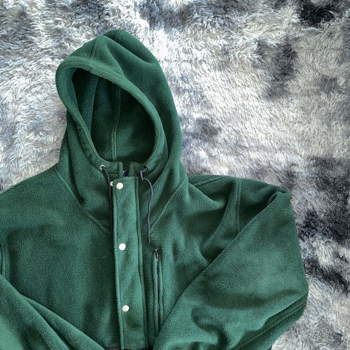 Felpa con cappuccio vintage anni '90 Polo Sport Verde Nero Cerniera Pile Pile Pile USA XL - Foto 15 di 21