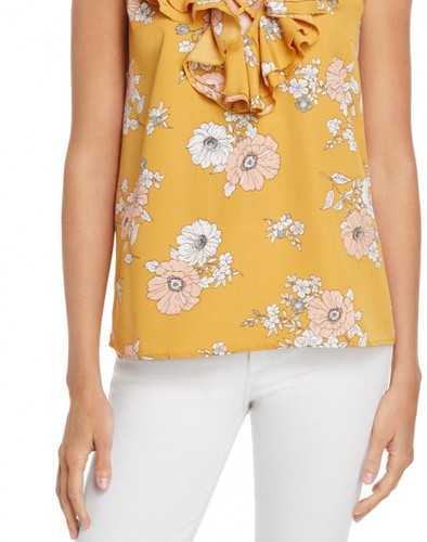 Top floral Sadie & Sage talla S para mujer cuello aleteo A1566 $54 - Imagen 4 de 6
