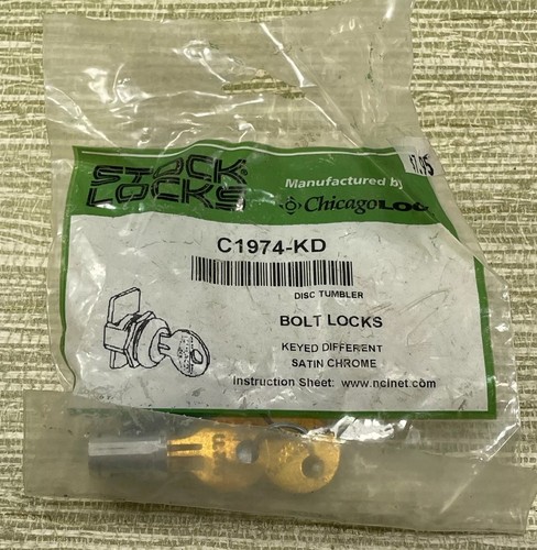 Stock Locks Bolt Cabinet C1975-1289 C1974-KD C1974-1289 CEXP-19DC-5X75 Lot Of 4 - Picture 6 of 18