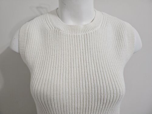 Club Monaco Women's Ribbed Tank Off White Size M - Picture 2 of 13
