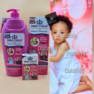 Fair child natural skin tone with amino & vitamin Shower Gel, Body Lotion & Soap