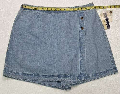Sonoma Size 16 Womens Blue Fold Over Button Front Denim 100% Cotton Skort NWT - Bild 7 von 12