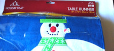 Christmas Holiday Time Table Runner Snowman 14" x 72" Polyester Non-Woven