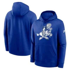 DALLAS COWBOYS NFL OFFICIAL NIKE RETRO JOE ESSENTIAL HOODIE ROYAL BLUE