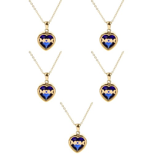 Set of 5 Mother's Day Necklace Necklaces for Women Pendant Bride - Picture 2 of 12