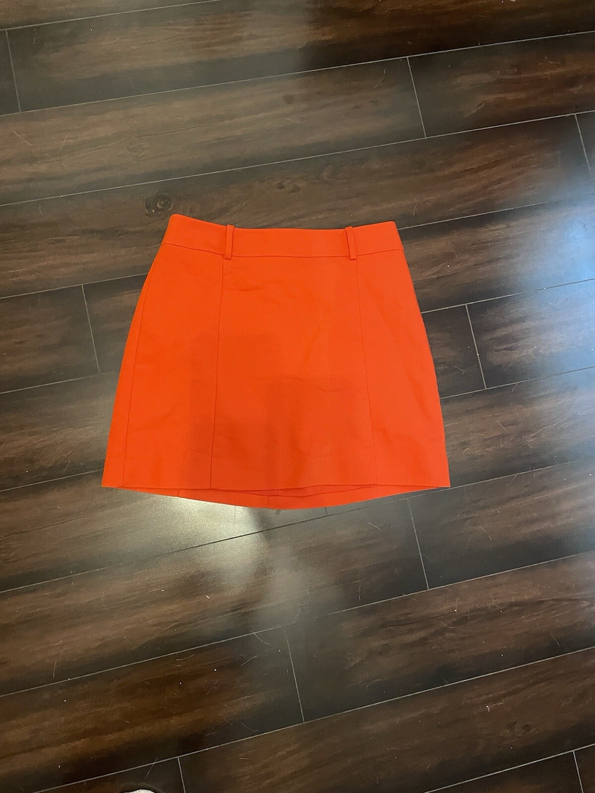 Orange Express Mini Skirt Size 4 - Flirty & Feminine Fit-image