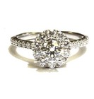 GIA certified Vera Wang 14k white gold 1.45ct round diamond engagement ring 4g — photo 2