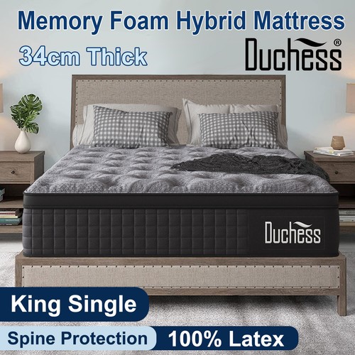 Duchess Mattress Queen Pocket Spring Latex Foam Medium Firm 34cm ALL SIZE - Picture 14 of 17