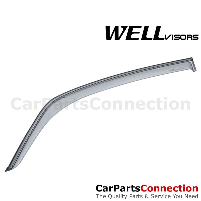 WellVisors Window Visors 2008-2013 Suzuki SX4 Sedan Side Deflectors Black - Image 2 of 4