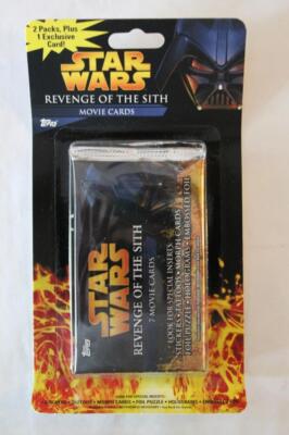2005 TOPPS STAR WARS REVENGE OF THE SITH MOVIE CARD BLISTER 2 PACK PLUS 1 BONUS