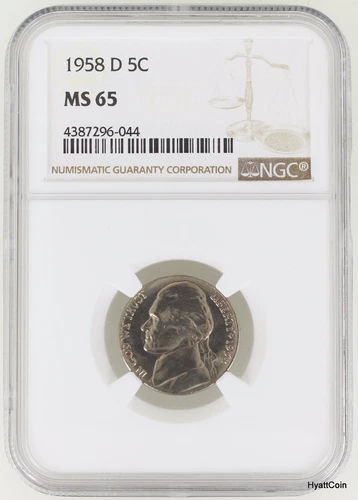 1958-D Jefferson Nickel 5C NGC MS65