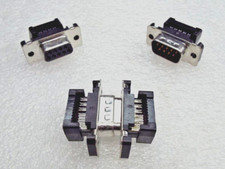 2 SETS AMP D SUB 9 PIN MALE FEMALE FLAT CABLE CONNECTOR ADAPTER PRESS IDC CRIMP