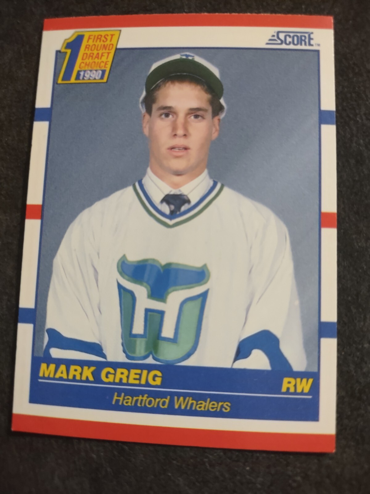 1990-91 Score American Mark Greig Rookie Hartford Whalers #431 Hockey Card